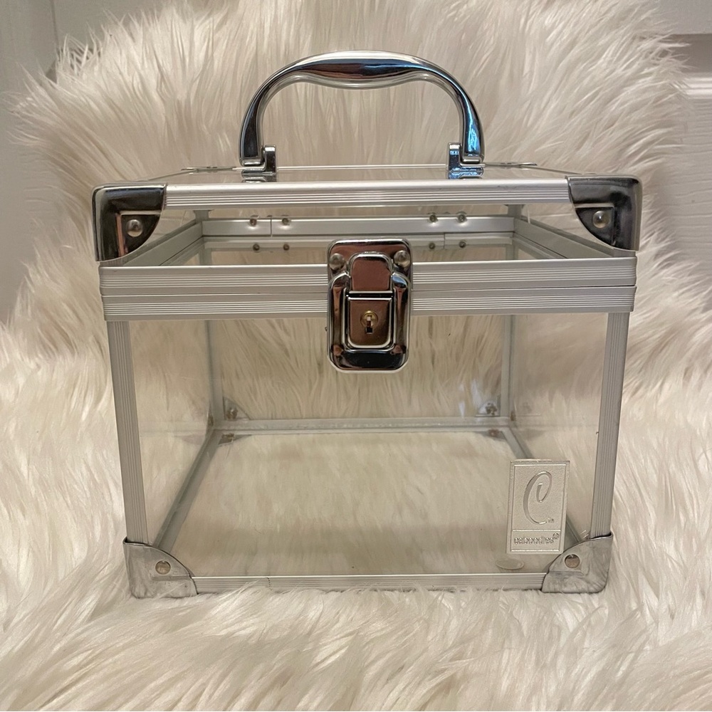 Caboodles Clear Acrylic Storage Box with Silver Accents